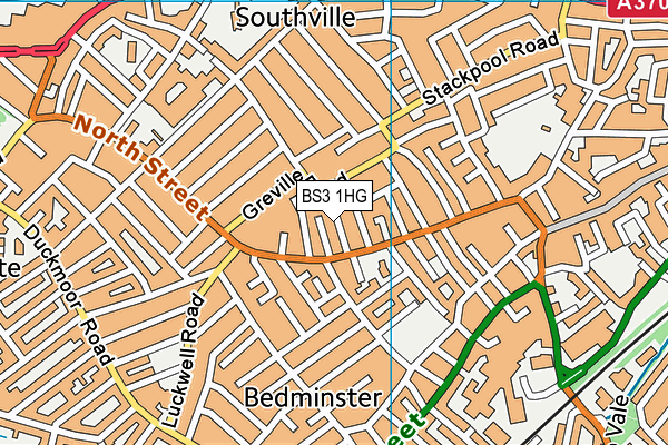 BS3 1HG map - OS VectorMap District (Ordnance Survey)