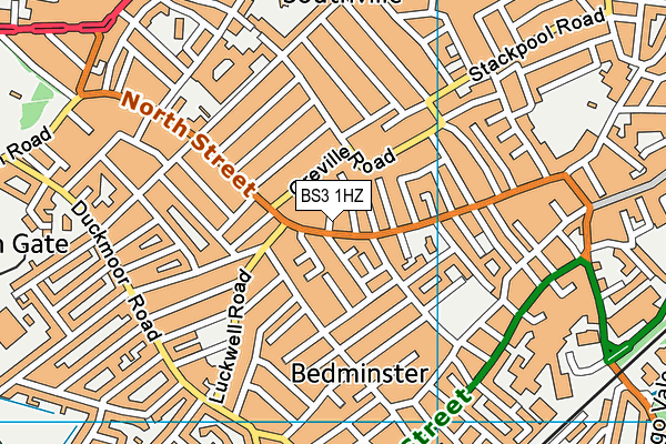 BS3 1HZ map - OS VectorMap District (Ordnance Survey)