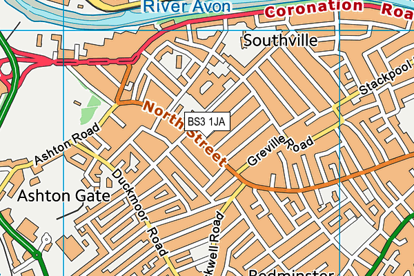 BS3 1JA map - OS VectorMap District (Ordnance Survey)