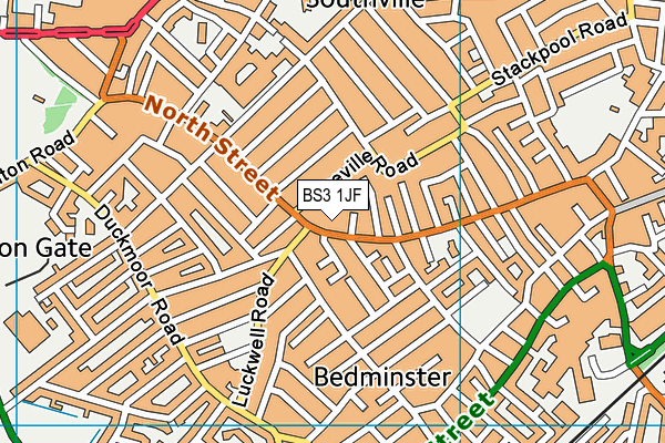 BS3 1JF map - OS VectorMap District (Ordnance Survey)