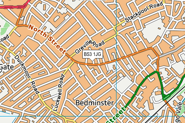 BS3 1JG map - OS VectorMap District (Ordnance Survey)