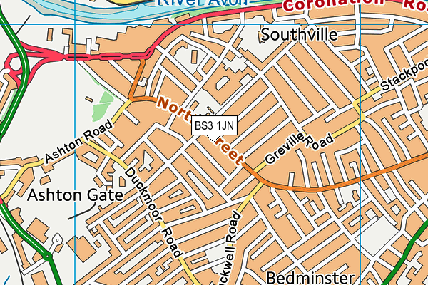 BS3 1JN map - OS VectorMap District (Ordnance Survey)