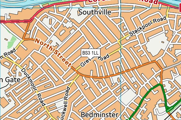 BS3 1LL map - OS VectorMap District (Ordnance Survey)