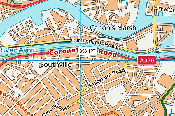 BS3 1PT map - OS VectorMap District (Ordnance Survey)