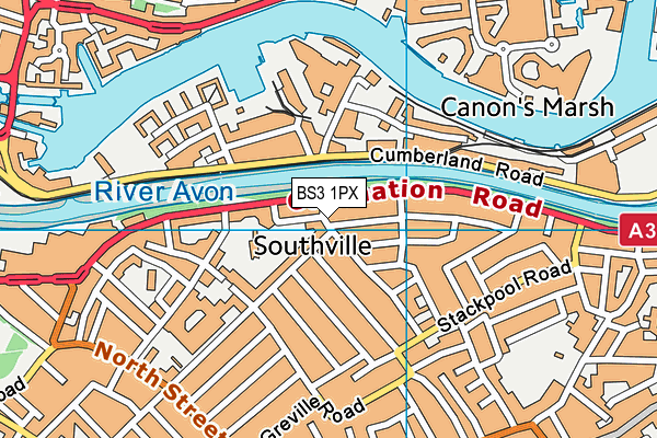 BS3 1PX map - OS VectorMap District (Ordnance Survey)