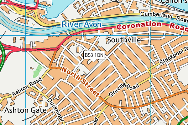 BS3 1QN map - OS VectorMap District (Ordnance Survey)