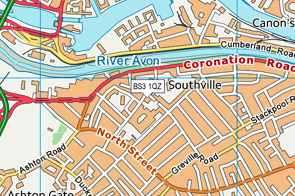 BS3 1QZ map - OS VectorMap District (Ordnance Survey)