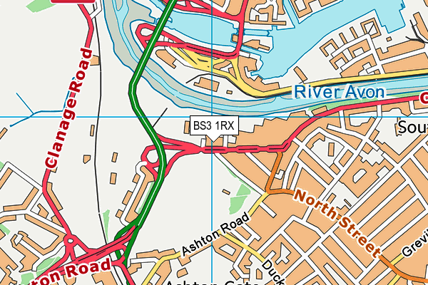 BS3 1RX map - OS VectorMap District (Ordnance Survey)