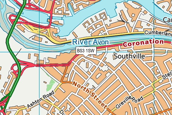 BS3 1SW map - OS VectorMap District (Ordnance Survey)