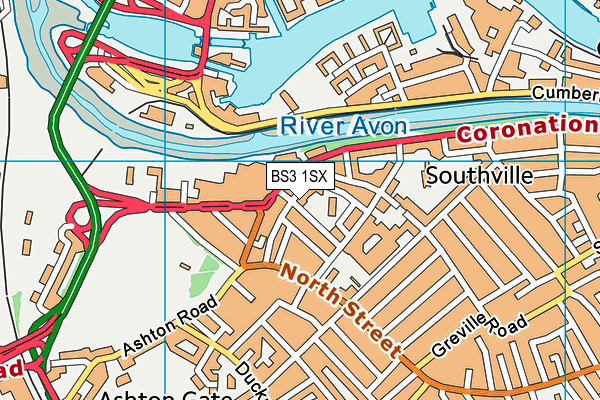 BS3 1SX map - OS VectorMap District (Ordnance Survey)