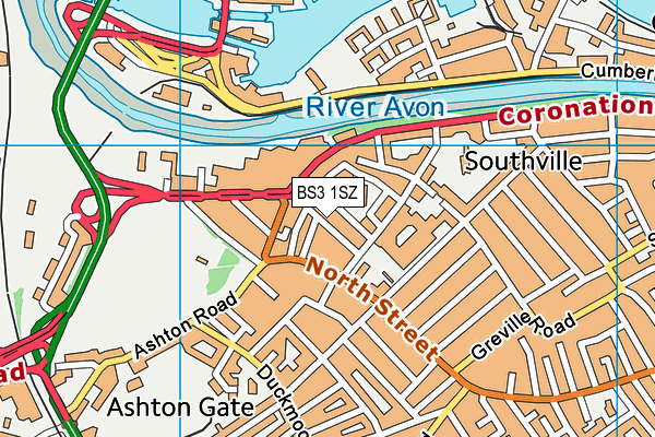 Ashton Gate Primary School map (BS3 1SZ) - OS VectorMap District (Ordnance Survey)