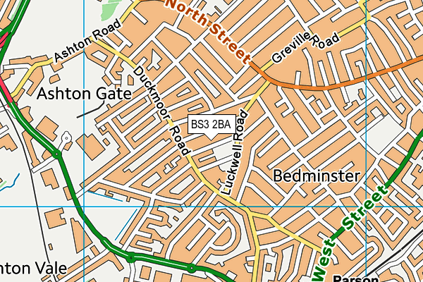 BS3 2BA map - OS VectorMap District (Ordnance Survey)
