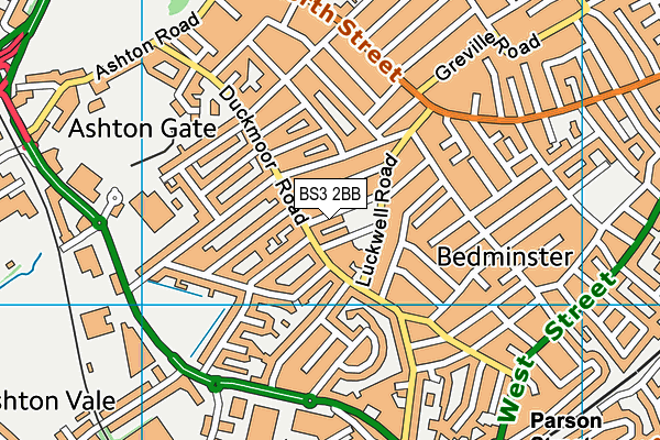 BS3 2BB map - OS VectorMap District (Ordnance Survey)