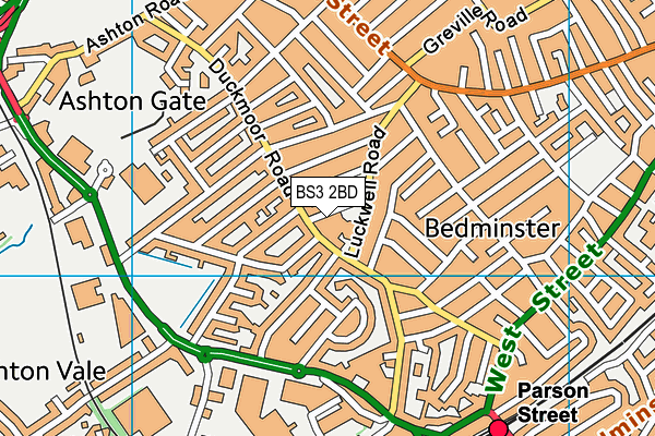 BS3 2BD map - OS VectorMap District (Ordnance Survey)