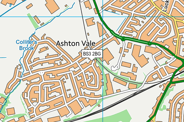 BS3 2BG map - OS VectorMap District (Ordnance Survey)