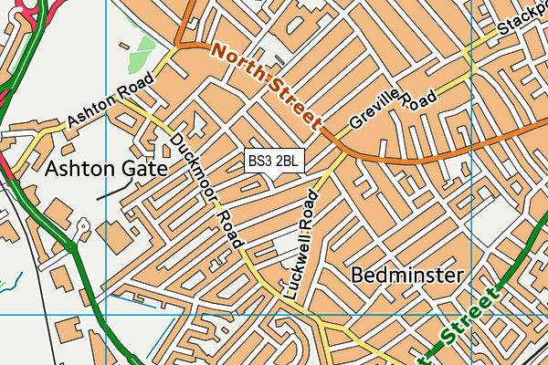 BS3 2BL map - OS VectorMap District (Ordnance Survey)