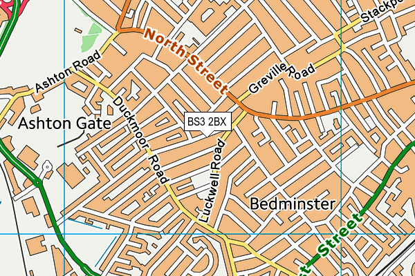 BS3 2BX map - OS VectorMap District (Ordnance Survey)