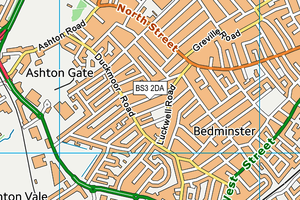 BS3 2DA map - OS VectorMap District (Ordnance Survey)