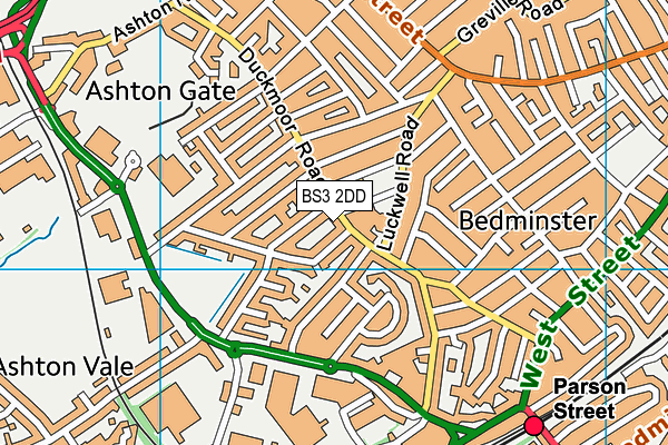 BS3 2DD map - OS VectorMap District (Ordnance Survey)