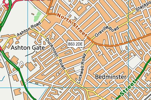 BS3 2DE map - OS VectorMap District (Ordnance Survey)