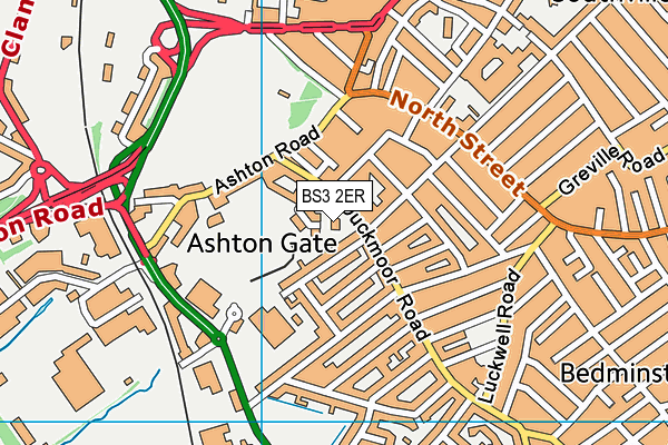 BS3 2ER map - OS VectorMap District (Ordnance Survey)