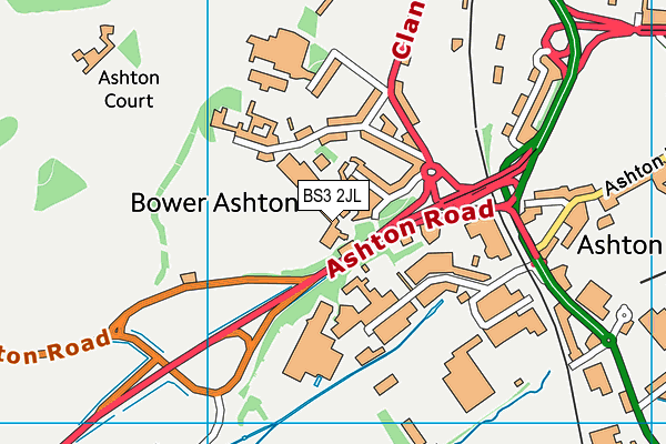 Ashton Park Sports Centre map (BS3 2JL) - OS VectorMap District (Ordnance Survey)