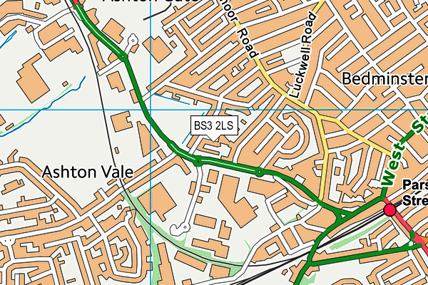 BS3 2LS map - OS VectorMap District (Ordnance Survey)