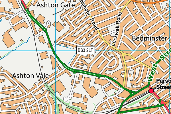 BS3 2LT map - OS VectorMap District (Ordnance Survey)