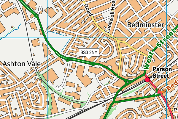 BS3 2NY map - OS VectorMap District (Ordnance Survey)