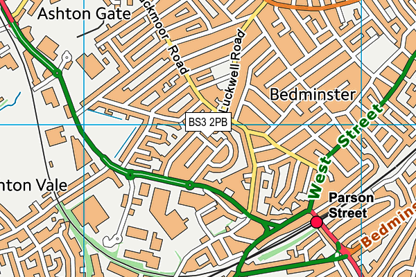 BS3 2PB map - OS VectorMap District (Ordnance Survey)