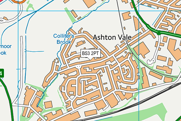 BS3 2PT map - OS VectorMap District (Ordnance Survey)