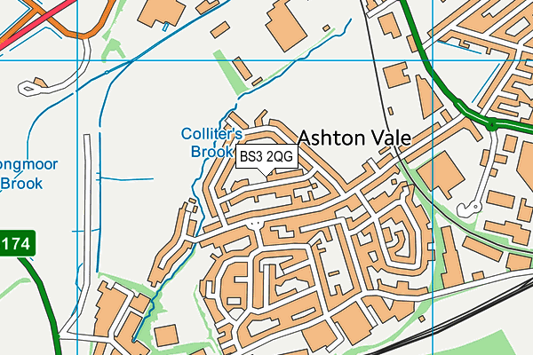Ashton Vale Primary School map (BS3 2QG) - OS VectorMap District (Ordnance Survey)