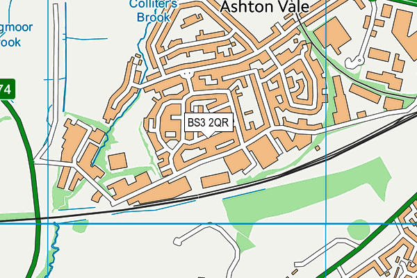 BS3 2QR map - OS VectorMap District (Ordnance Survey)
