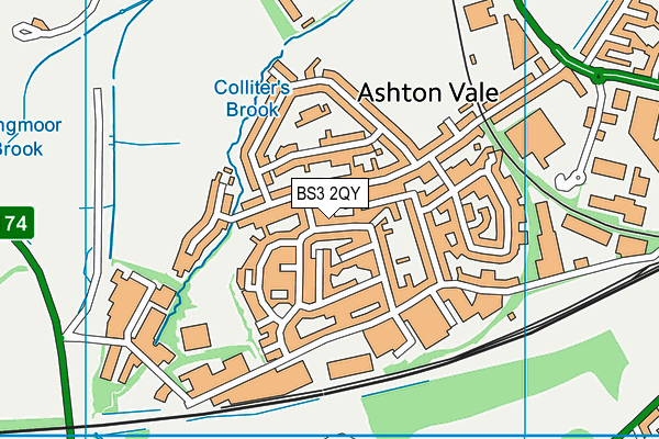 BS3 2QY map - OS VectorMap District (Ordnance Survey)