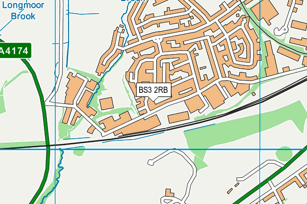 BS3 2RB map - OS VectorMap District (Ordnance Survey)