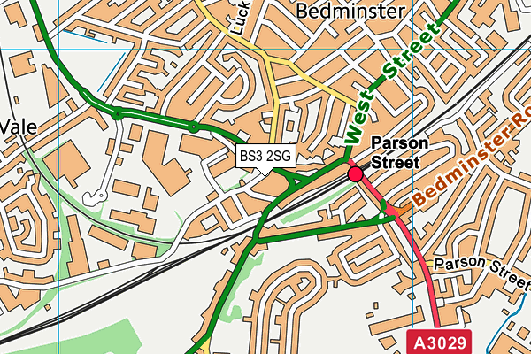 BS3 2SG map - OS VectorMap District (Ordnance Survey)