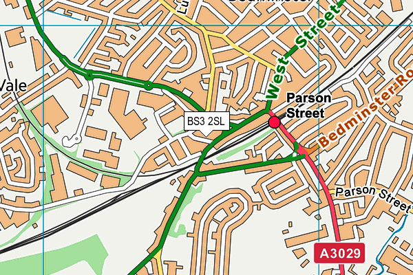 BS3 2SL map - OS VectorMap District (Ordnance Survey)