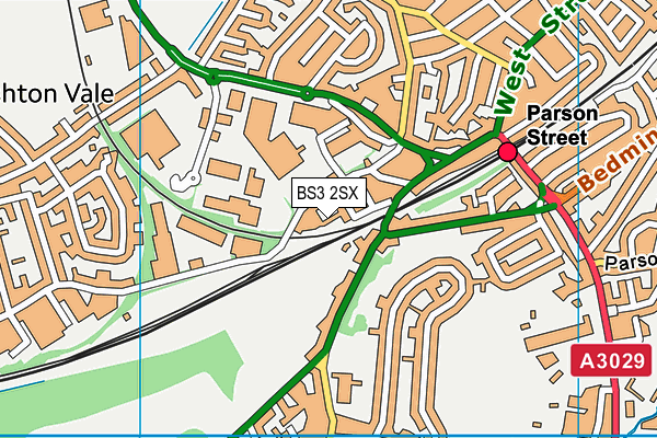 BS3 2SX map - OS VectorMap District (Ordnance Survey)