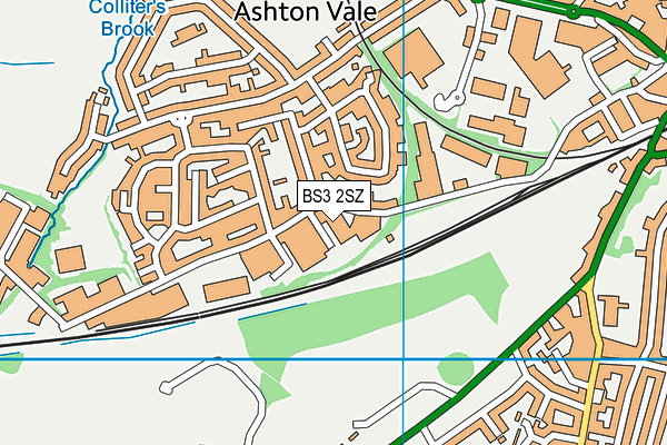 BS3 2SZ map - OS VectorMap District (Ordnance Survey)