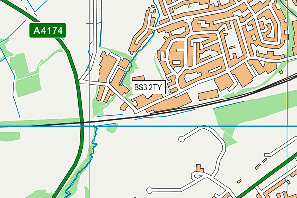 BS3 2TY map - OS VectorMap District (Ordnance Survey)