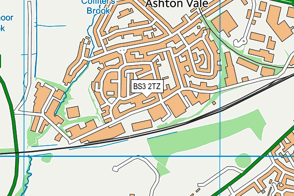 BS3 2TZ map - OS VectorMap District (Ordnance Survey)