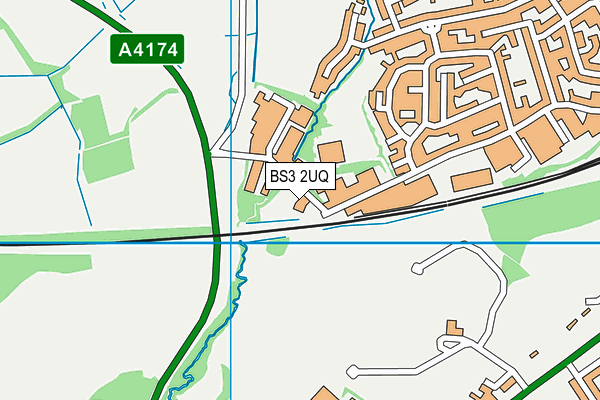 BS3 2UQ map - OS VectorMap District (Ordnance Survey)