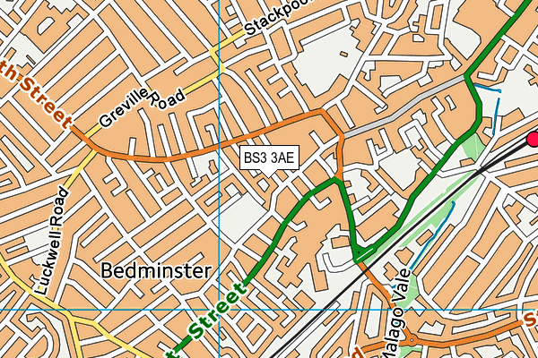 BS3 3AE map - OS VectorMap District (Ordnance Survey)