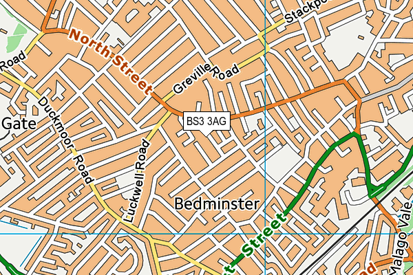 BS3 3AG map - OS VectorMap District (Ordnance Survey)