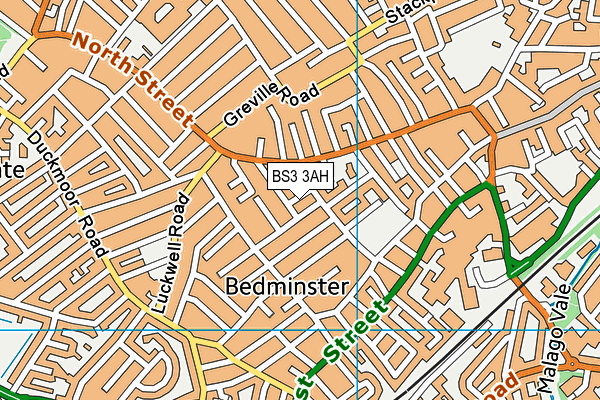 BS3 3AH map - OS VectorMap District (Ordnance Survey)