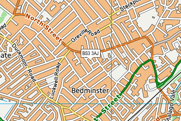 BS3 3AJ map - OS VectorMap District (Ordnance Survey)