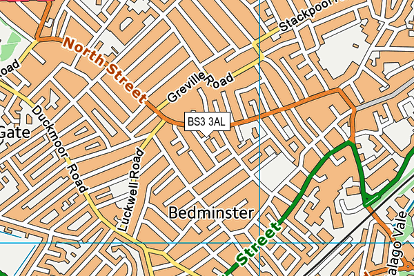 BS3 3AL map - OS VectorMap District (Ordnance Survey)