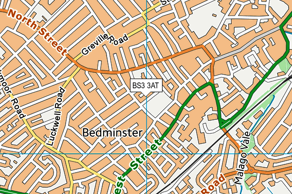 BS3 3AT map - OS VectorMap District (Ordnance Survey)