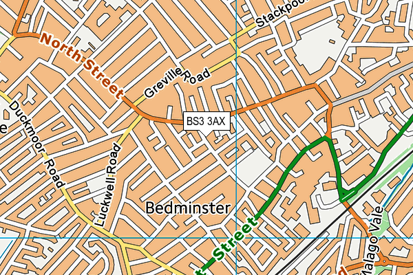 BS3 3AX map - OS VectorMap District (Ordnance Survey)