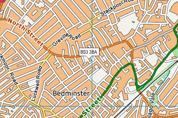 BS3 3BA map - OS VectorMap District (Ordnance Survey)